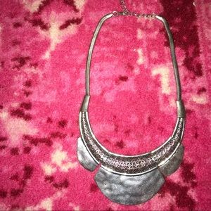 Silver statement necklace